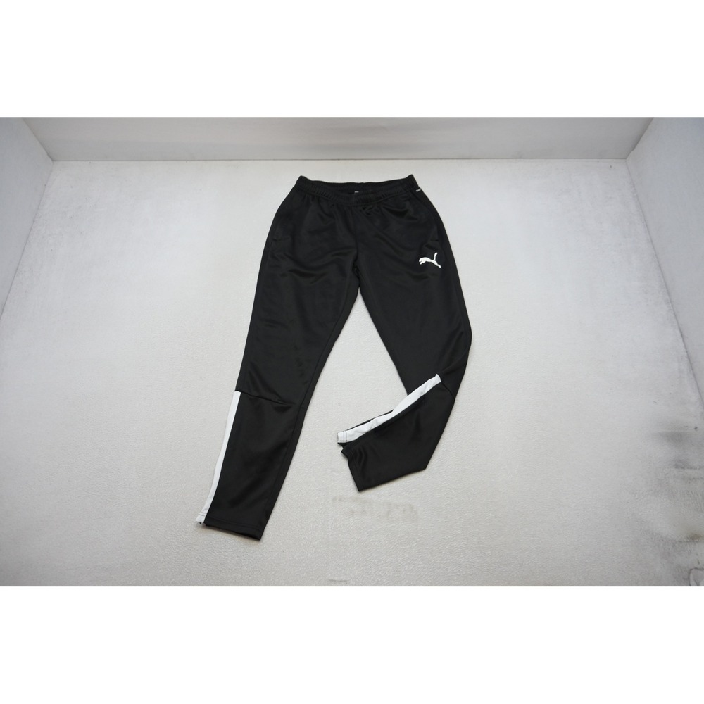 Puma Track Sweat Pants Mens Medium Black DryCell Tapered‎ Athletic Soccer EUC